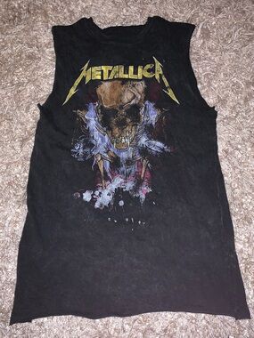 Metallica Graphic Muscle Tee - Black/Weathered size M NWOT